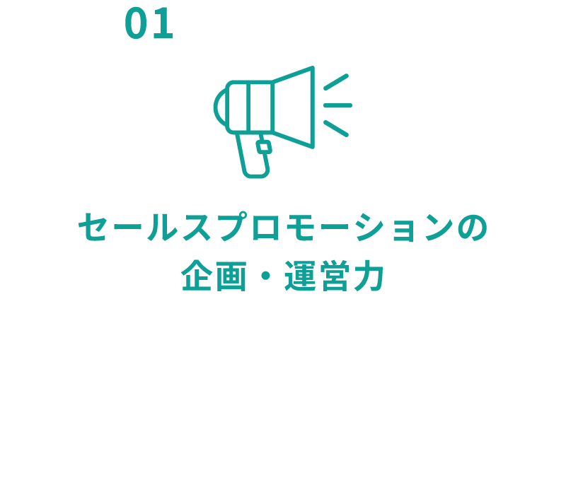 ①セールスプロモーションの企画・運営力