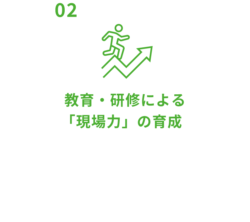 ②教育・研修による「現場力」の育成力